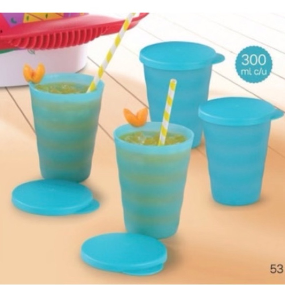 Tupperware 11oz Impressions Tumblers Set of 4